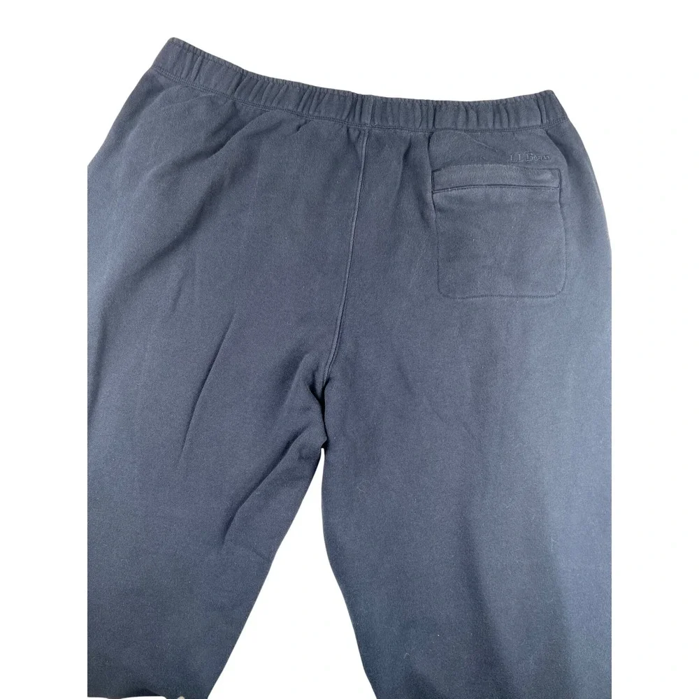 LL Bean Mens XXL Regular Navy Blue Fleece Sweatpants Joggers 512250